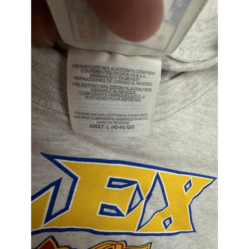 Vintage Flex Gym Shirt Size L 90s Rare Long Sleeve Bodybuilding Hanes Beefy - Picture 4 of 9